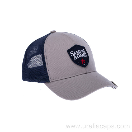 Applique EMB mesh cap with bottle opener